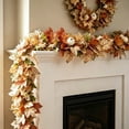 thumbnail image 7 of Cadancy Fall Garland Maple Leaf Pumpkin Artificial Vine for Mantle Fireplace Staircase Railing Outdoor Indoor Home Decor Autumn Harvest Thanksgiving Party Decoration, 7 of 7