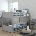 thumbnail image 6 of Hillsdale Capri Coastal Wood Twin over Twin Bunk Bed in Gray, 6 of 6