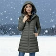 thumbnail image 5 of LYXSSBYX Women's Colorblock Hooded Coat, Loose Fit Long Sleeve Jacket, Quilted Lightweight Puffer Coat for Fall Winter, Casual Outdoor Fashion, 5 of 9