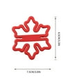 thumbnail image 3 of Christmas Snowflake Cookie Cutters, Stainless Steel Christmas Cookie Cutter, Red Winter Holiday Biscuit Mold for Baking, 3 of 5