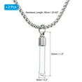thumbnail image 2 of Collar de Vial Uxcell, 2Pcs Collar de Contenedor de Vidrio Cilíndrico, Tono Plateado, 2 of 7