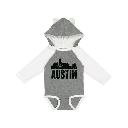 

Inktastic Austin Skyline Grunge Gift Baby Boy or Baby Girl Long Sleeve Bodysuit