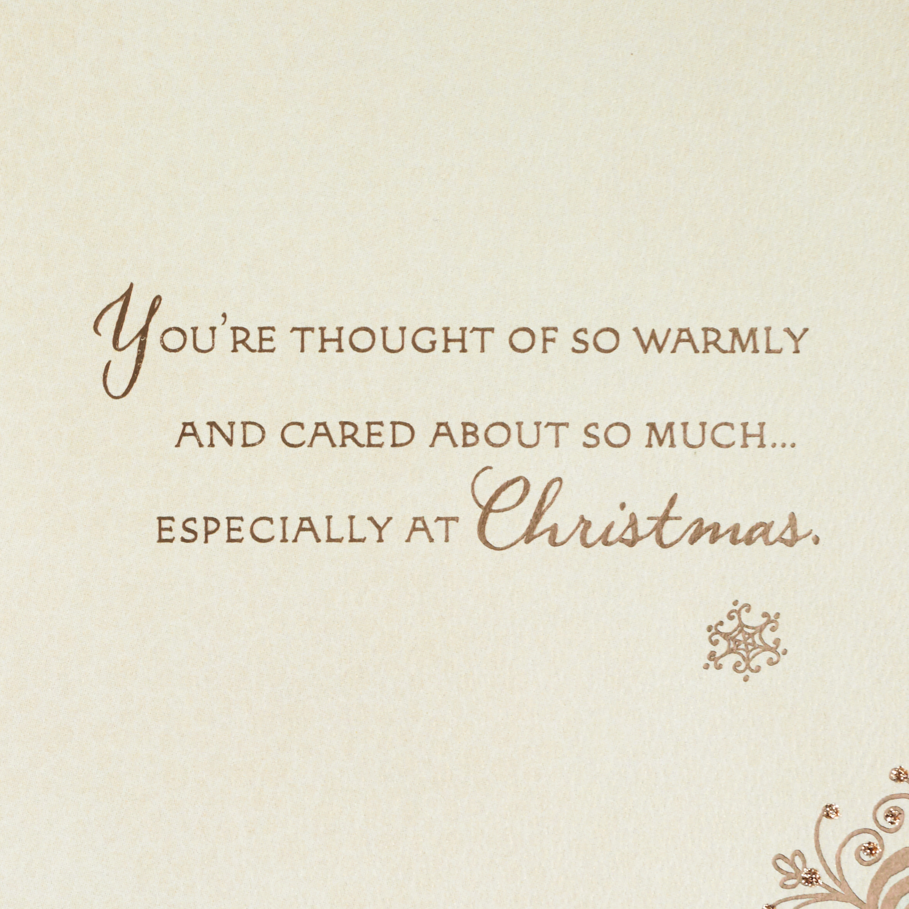 Hallmark Christmas Greeting Card (Thinking of You Sparkly Snowflakes)