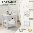 thumbnail image 5 of SERWALL HDPE Shower Bench for Inside Shower, Waterproof Shower Stool with Handles- White, 5 of 9
