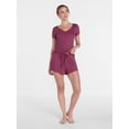 thumbnail image 3 of Joyspun Women’s Modal Blend Ribbed Sleep Shorts, 2.75'' Inseam, Sizes XS-3X, 3 of 6