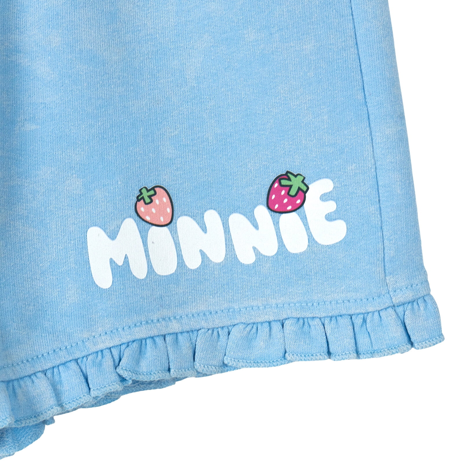 Disney Minnie Mouse Toddler Girls' Short Sleeve Graphic T-Shirt and French Terry Shorts Set Light Blue Optic Wash Minnie and Friends