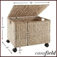thumbnail image 7 of Casafield Rolling Filing Cabinet, Whitewash - Water Hyacinth Hanging File Folder Organizer, Home Office Storage, 7 of 7