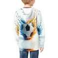 thumbnail image 4 of Chririnla Water Soccer Ball Boys Youth Sports Jacket Hoodie Zip Up Long Sleeve with Pockets Lightweight Athletic Wear Size 8 10, 4 of 6