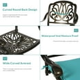 thumbnail image 5 of MEETWARM 2 Piece Patio Dinning Swivel Chairs Rocker, Outdoor All-Weather Cast Aluminum Chairs, Patio Bistro Dining Chair Set with Cushions for Garden Deck Backyard, Ocean Blue, 5 of 7