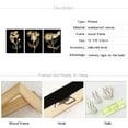 thumbnail image 3 of 3 Piece Flower Canvas Wall Art Brown Floral Painting Art Prints Transparent Floral with Butterfly Picture Beach Artwork Modern Bedroom Bathroom Decor Framed Ready to Hang, 3 of 6