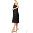 thumbnail image 2 of Feinuhan Fashion Womens Sleeveless Spaghetti Strap Pleated Midi Cocktail Party Dress, 2 of 5