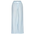 thumbnail image 4 of UYISJ Womens Y2k Striped Pants Wide Leg Stripes Print Lounge Pants High Waist Comfy Loose Fit Cotton Pajama Pants Trousers Gray M, 4 of 9