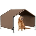 thumbnail image 2 of PawHut Portable Dog Tent for Shade Protection for Outdoor, Brown, 2 of 9