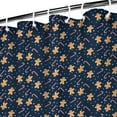 thumbnail image 3 of Dark Blue Christmas Gingerbread Pattern Shower Curtain 36"x72" ,Bathroom Decorative Shower Curtains Set with 12 Hooks,Modern Waterproof Washable Shower Curtain, 3 of 6