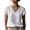 White, variant on Turilly Women's V-Neck Lace Trim Blouse Fashion Ladies Casual Short Sleeve Linen Blend Top for Spring Summer