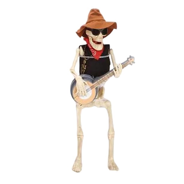 Esqueleto De Resina Para Tocar La Guitarra, Decoración De Halloween, Banda Oscilante De Pirata, Adornos De Esqueleto Para Sala De Estar Y Oficina matsuzay EL018151-01