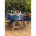 thumbnail image 3 of Outdoor Table Cloth with Umbrella Hole and Zipper, Sea Turtle Waterproof Rectangle Tablecloth 60"x102", Coastal Blue Ombre Star Sky Washable Table Cover for Outside Party Patio Picnic, 3 of 8