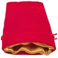thumbnail image 2 of Metallic Dice Games LIC9001 4 x 6 Velvet & Satin Dice Bag, Red & Gold, 2 of 2