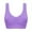 Purple, variant on Gymayou Women’s Low Impact Sports Bra Seamless Comfort Workout Bra Wire Free V-Neck Vest Style Sleep Bra Beige 4XL