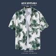 thumbnail image 3 of Betivan Men's Hawaiian Shirt Short Sleeve Tropical Print Casual Button Down Beach Vacation Shirt, 3 of 5