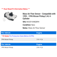 thumbnail image 2 of Mass Air Flow Sensor - Compatible with 1995 - 1996 Nissan Pickup 2.4L 4-Cylinder, 2 of 2