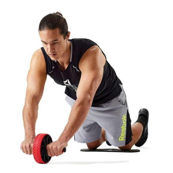 Reebok Ultra-Grip Ab Wheel & Knee Pad, Engage and strengthen the core, back, and arms