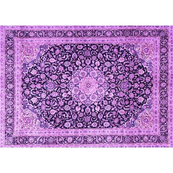 Ahgly Company Indoor Rectangle Persian Purple Traditional Area Rugs, 5' x 7'