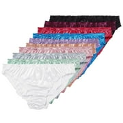 Women Satin Panties Low-Waist Ruffle Milk Silk Sexy Underwear Bikini Briefs Elastic Ladies Underpants Lingerie