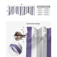 thumbnail image 4 of Tie Up Valance Curtain for Kitchen,Modern Minimalist Purple Gray Stripe Rod Pocket Short Curtains Adjustable Tie-Up Shade Valances,Geometric Line Art Window Treatment for Bathroom Living Room Bedroom, 4 of 8