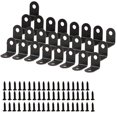 thumbnail image 1 of Soporte de ángulo de metal negro Uxcell 0.63''x0.63'' Soportes de ángulo en forma de L con tornillos, 25 piezas, 1 of 7