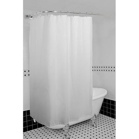 Utopia Alley Aluminum Rustproof 66 L Shaped Fixed Shower Curtain Utopia Alley Aluminum Rustproof 66 L Shaped Fixed Shower Curtain Rod