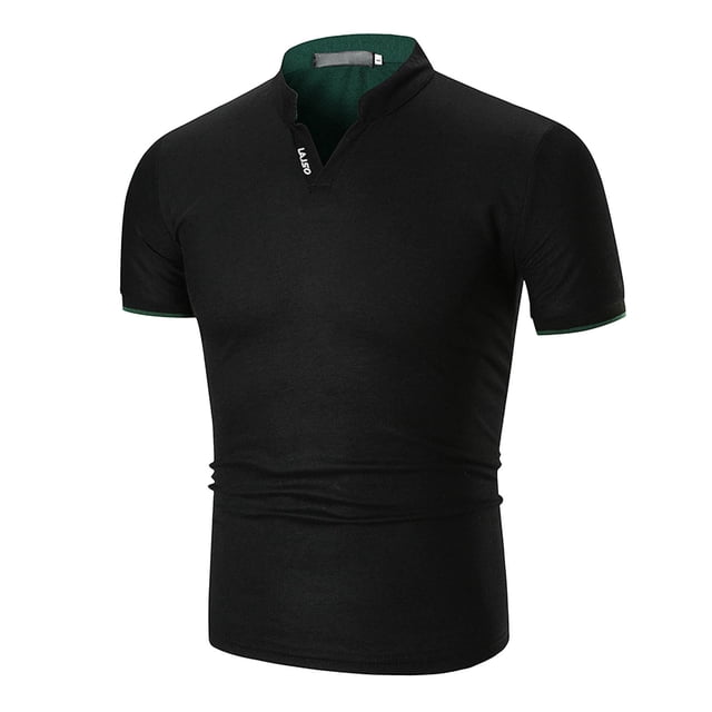 Ketyyh-chn99 Polos de Golf pour Hommes pour Hommes Mode 2024 Manches Courtes Col Rond Tunique Ligne A Blouse Mode Noir,3TG