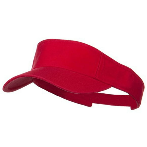 MG Pro Style Cotton Twill Washed Visor - Red