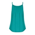 thumbnail image 4 of lmcalzta Going out Tank Tops for Women Pleated Sexy Spaghetti Strap Camisole Summer Beach Vacation Cami Shirts, 4 of 6