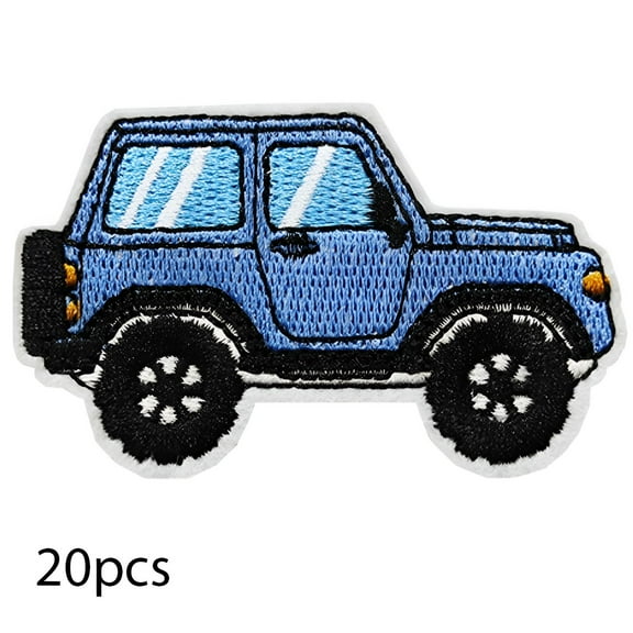 AUQ 20Pcs Iron on Patches Heavy Felt Iron on Patches for Clothes Thermo Glue Embroidered Patches Style1