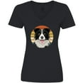 thumbnail image 3 of Inktastic Border Collie Cute Dog Women's V-Neck T-Shirt, 3 of 5