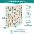 thumbnail image 3 of FORMRS 3 Ring Binder 1.5 inch with Pockets Clip Board 200 Sheets Capacity, Green Cute Vegetables, 3 of 8
