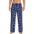 thumbnail image 1 of Balery Skull daisy Gradient Pantalones de pijama para hombre, pijama ultraligero, pantalón de descanso-Medium, 1 of 6