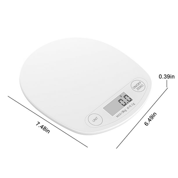 COFEST Food Kitchen Gram Scale Digital Ounces and Grams for Cooking Baking Meal Preparation Dieting and Weight Loss white