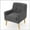 Black, variant on GDF Studio Fontinella Mid Century Charcoal Fabric Arm Chair