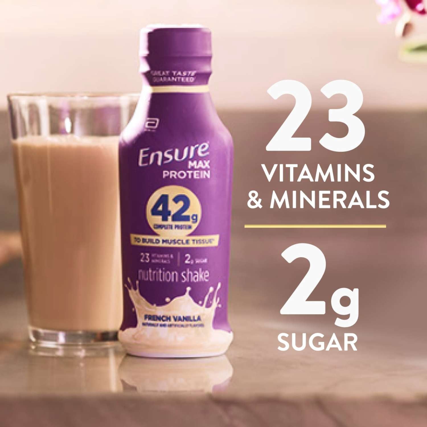 Ensure Max Protein Shake, 42g High Protein, French Vanilla, 14 fl oz