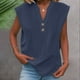 thumbnail image 2 of Conjuntos de maestra/o,Blusa de mujer con cuello en V, camiseta holgada de manga larga, mezcla de algodón y lino, top informal para uso diario, sopatenor, 2 of 8