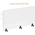 Clear Cubicle Wall Extender Single 60 in x 30 in Panel Clamp On