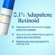 Differin Acne Treatment Gel with 0.1% Adapalene, Prescription-Strength Retinoid Clears & Prevents Acne, Fragrance-Free, 1.6 oz (45g) Pump 