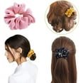 thumbnail image 5 of 12 Pcs Chiffon Flower Hair Scrunchies Elastic Hair Bands Bobbles Ponytail Holder Hairbands Hair Ties for Women and Girls, 5 of 6