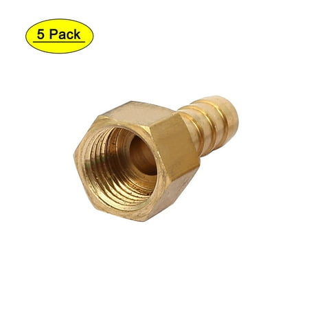 

1/4BSP Female Thread 8mm Hose Barb Tube Fitting Coupler Connector Adapter 5pcs