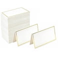 thumbnail image 2 of sunsanly 60Pcs Golden Foil Border Place Cards Wedding Dinner Parties Table Cards Tent Escort Name Cards Folded Business Cards, 2 of 8