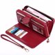 thumbnail image 4 of Cartera larga de piel sintética con cremallera para teléfono móvil, cierre a presión, portátil (rojo vino), 4 of 7