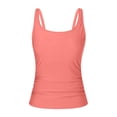 thumbnail image 5 of Ttongbb Women Tankini Tops Full Coverage Removable Pads Long Ruched Swimwear Tops Seaside Vacation Pool Bathing Suit Tops, 5 of 5