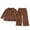 Khaki-04, variant on STETMN Girls Winter Warm Outfit Knit Ruffle Hem Sweater Flared Pants Set Cozy Comfy 2in1 Loungewear Cute Sets